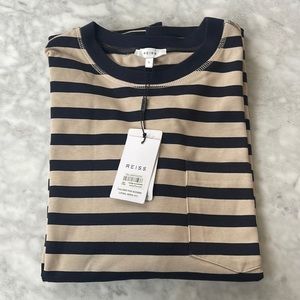 NWT Mens Reiss Perry Long Sleeve Block Stripe